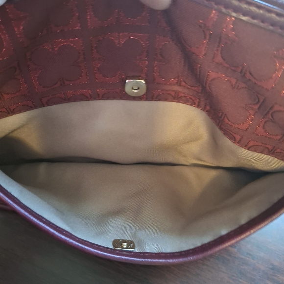 Vintage Liz Claiborne New York Red Clover Glittery Shoulder Bag - Picture 8 of 11